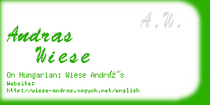 andras wiese business card